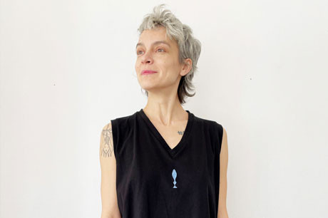 Black Figure V Neck Top