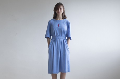 Light Blue A Line Dress 