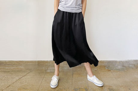 Satin Black Skirt