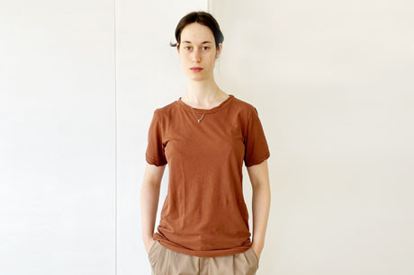 Rust Color Short Sleeves T Shirt