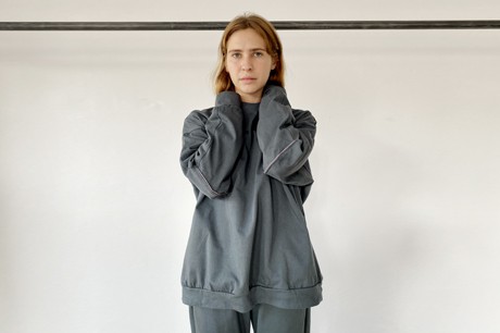 Oversize Sweatshirt Green/Grey Colour