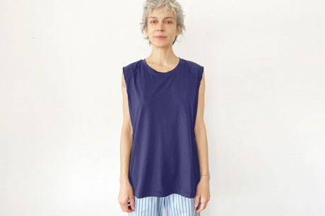 Dark Blue Collage Top