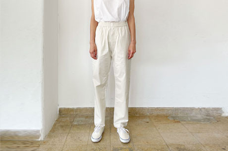 Cream Color Labour Cotton Pants