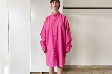 Pink Labor Buttoned Dress
