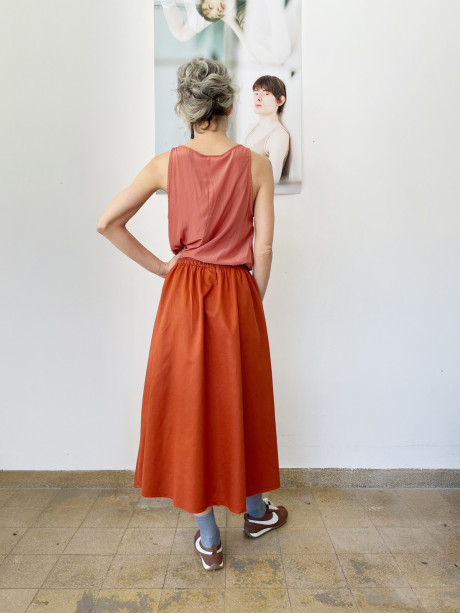 Orange/Rust A Line Skirt