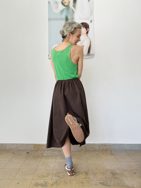Brown A Line Skirt