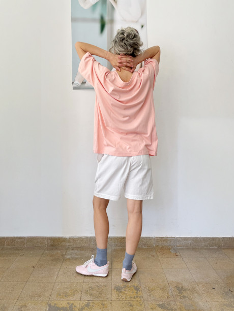 Light Pink Printed T shirt #002