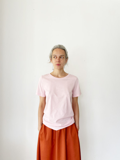 Baby Pink Basic Short Sleeves T Shirt