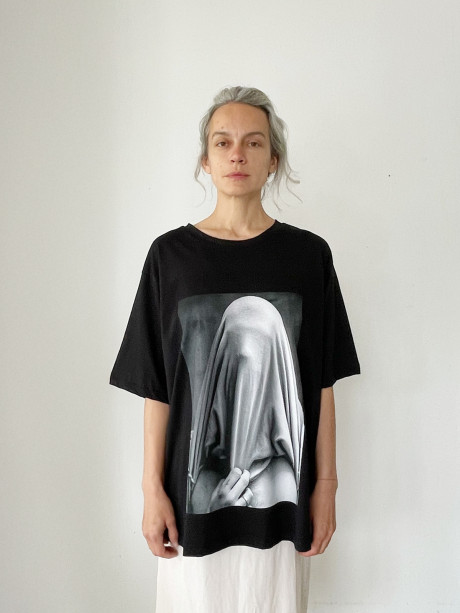 Black Printed T shirt #2015