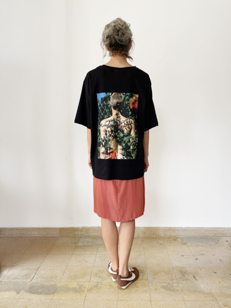Black Printed T shirt #2017