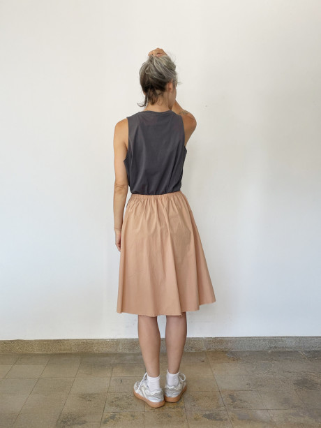 A Line Powder Beige Skirt