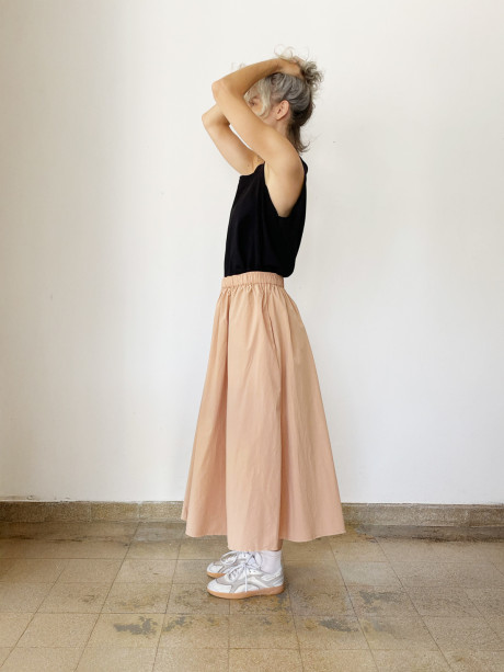 Powder Beige Color Skirt