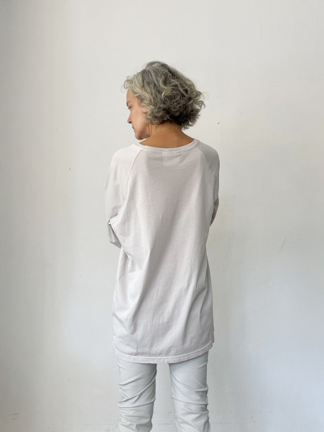 Stone Color Raglan Cut T Shirt 