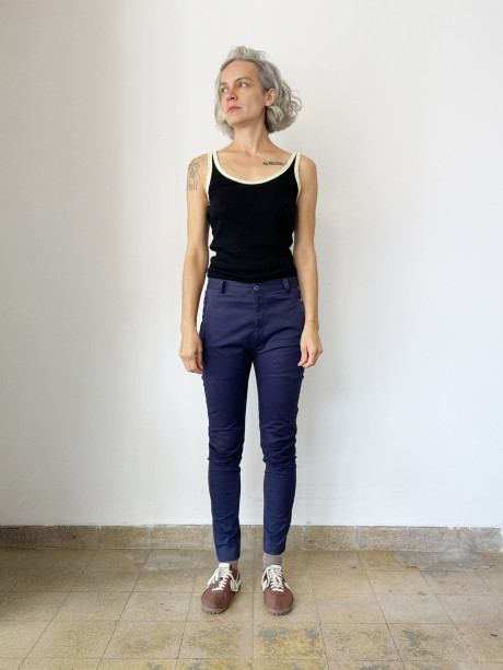 Dark Blue Plie Pants