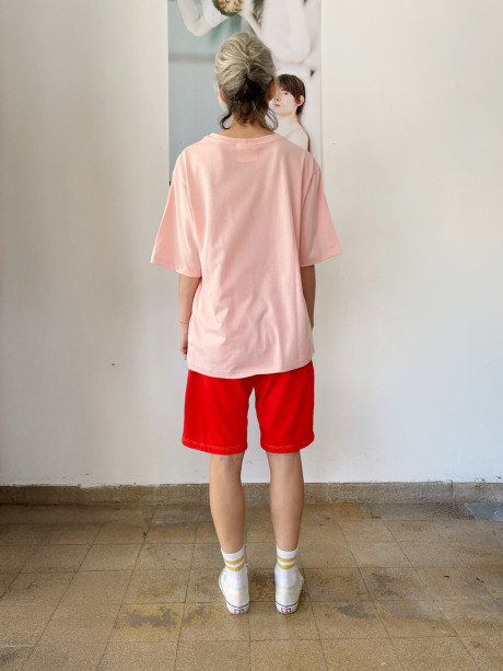 טי שרט מודפסת ורודה #002