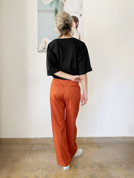 Pleated Orange/Rust Pants