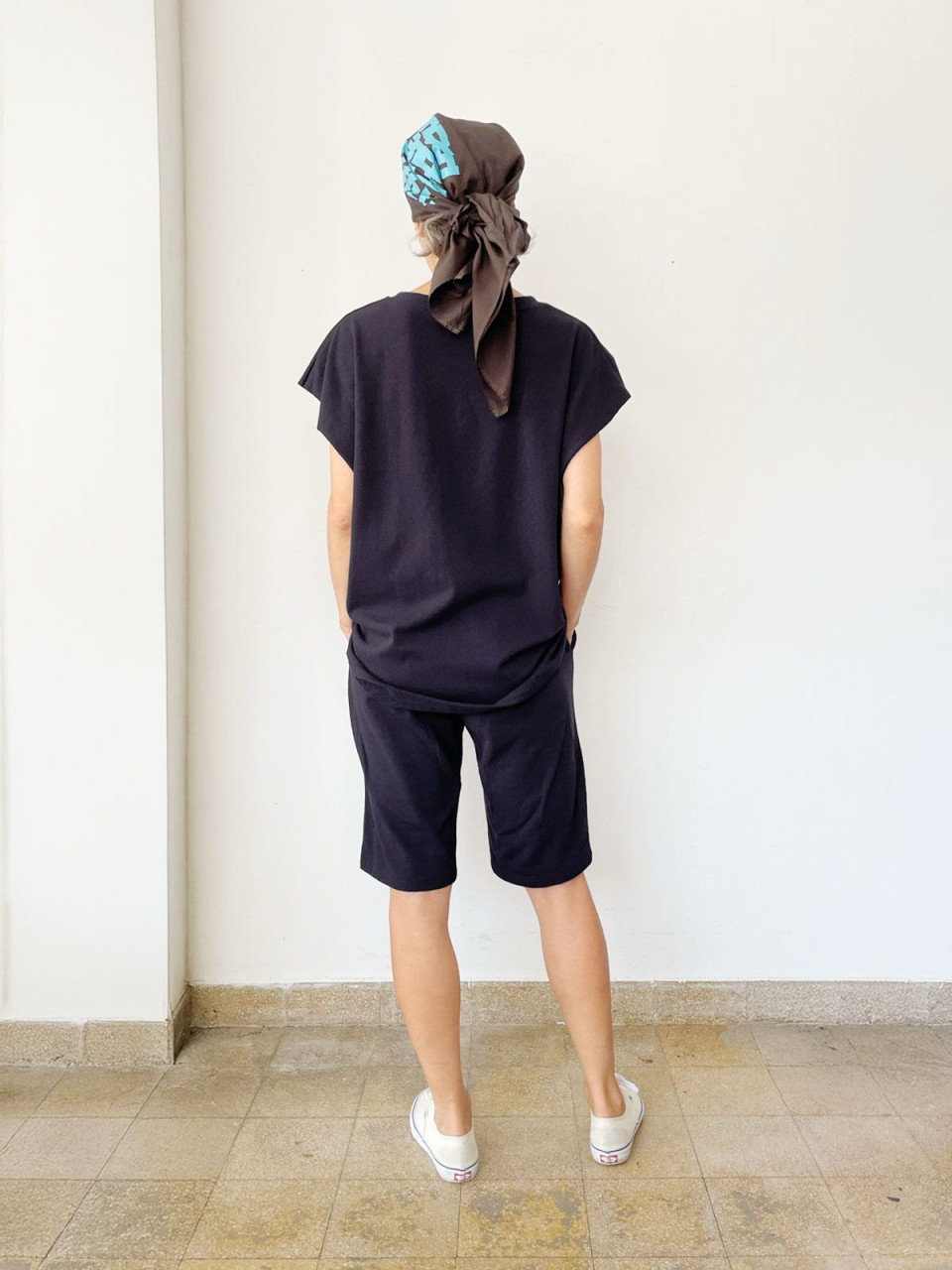 Dark Blue Towel Bermuda 