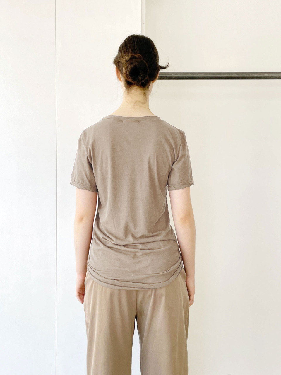 Beige Color Short Sleeves T Shirt