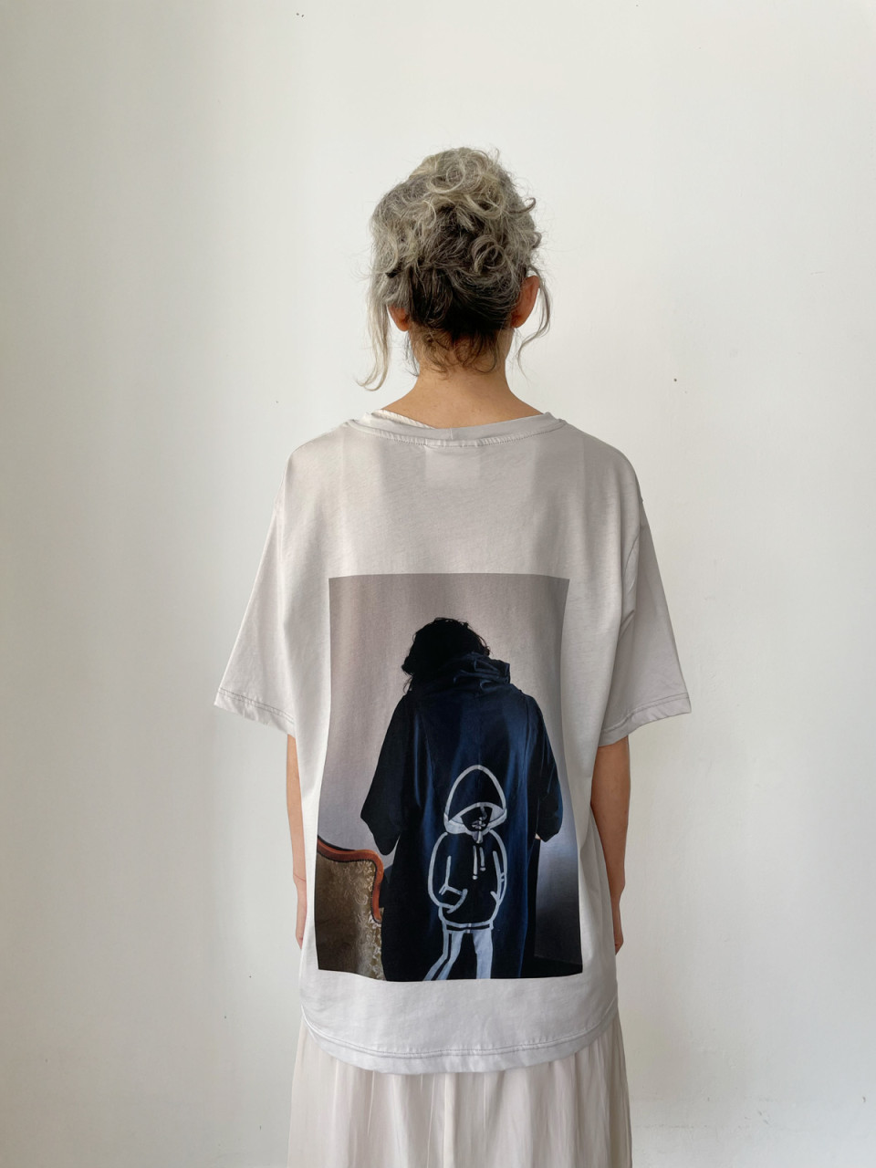 Printed T shirt in Stone Color #2014 
