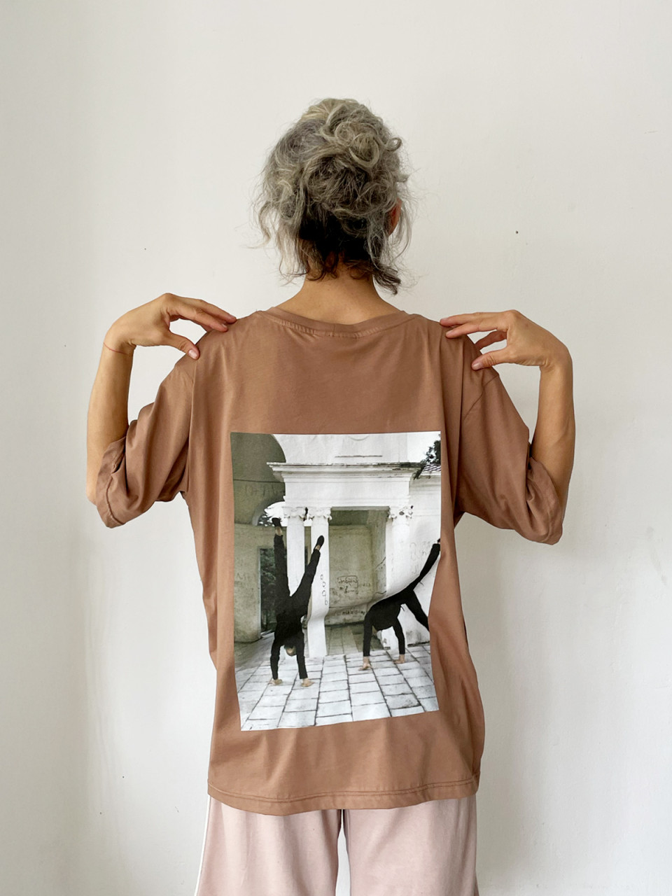 Dark Beige Printed T shirt #2010