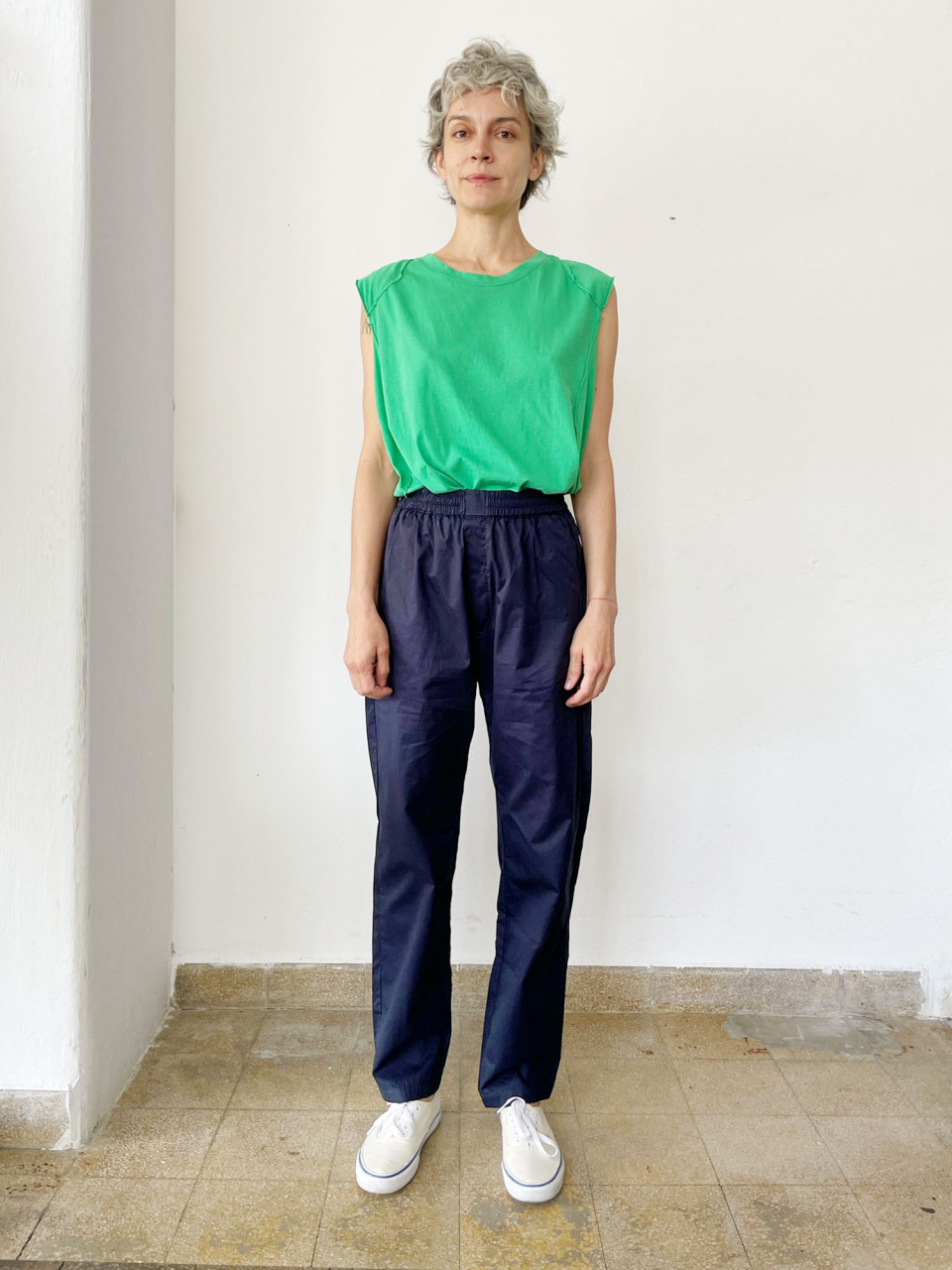 Dark Blue Labour Cotton Pants