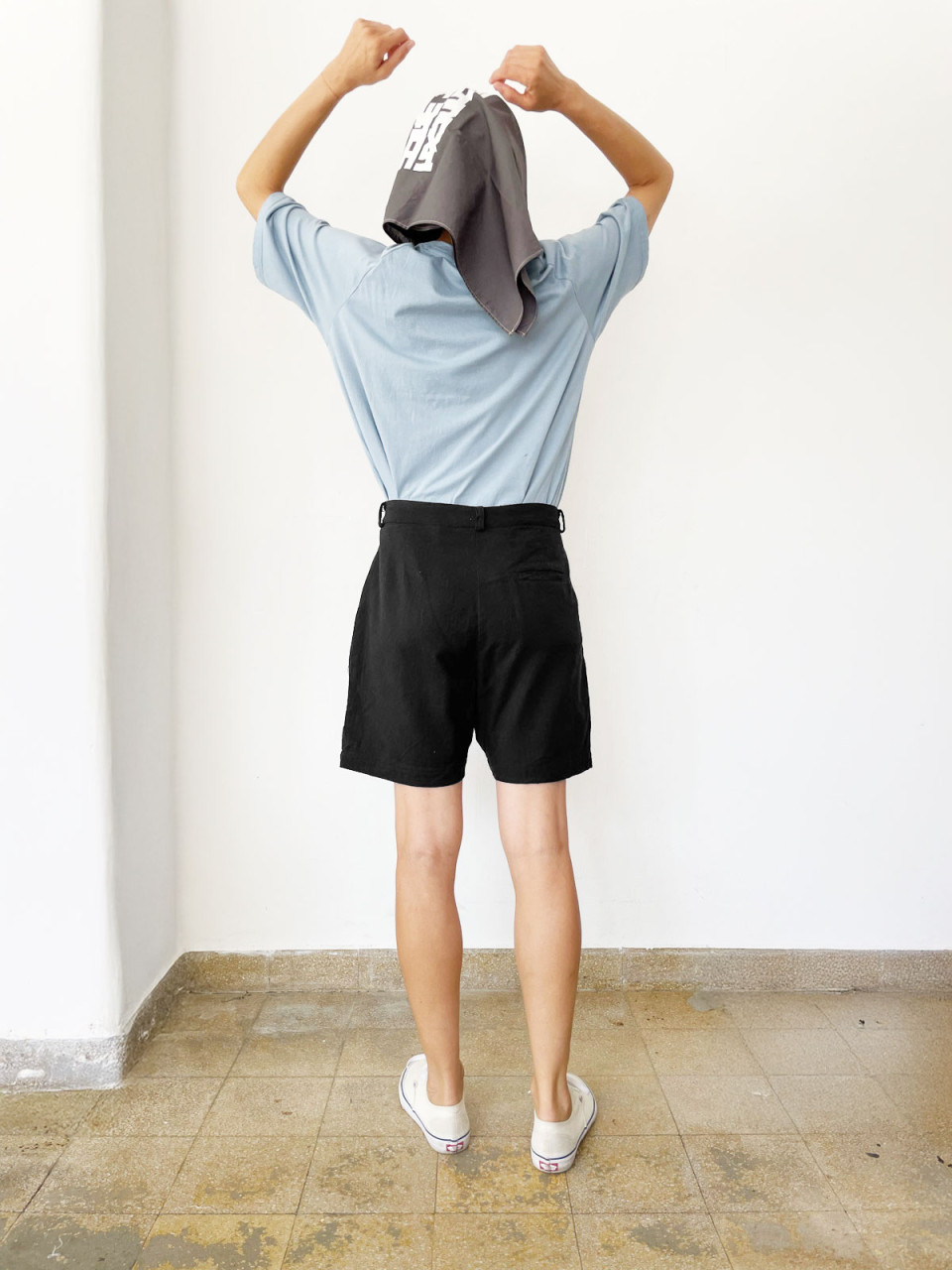 Black Pleated Shorts