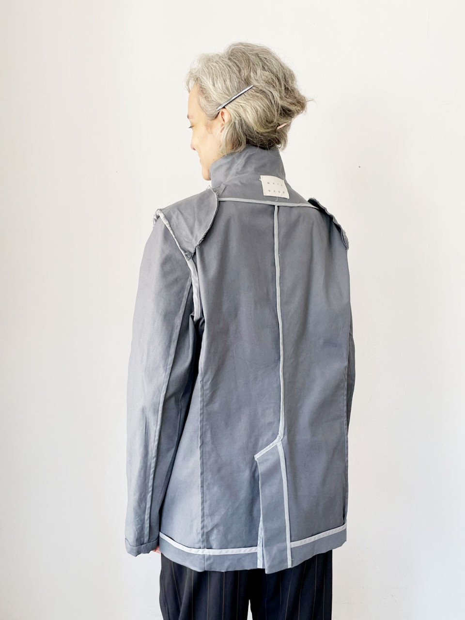 Greyish Blue Grandpa Jacket