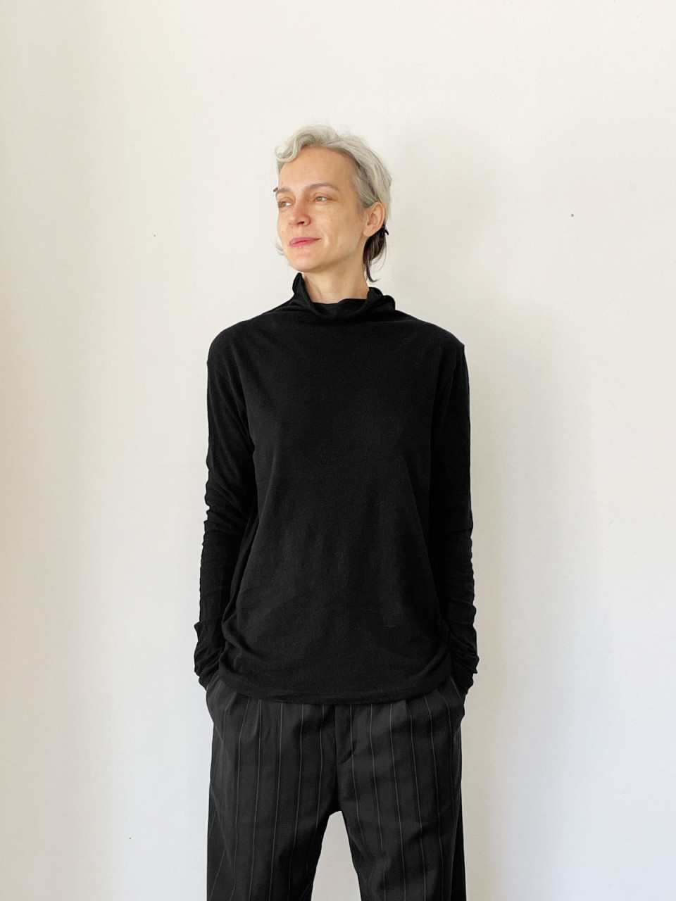 Black Turtleneck Top