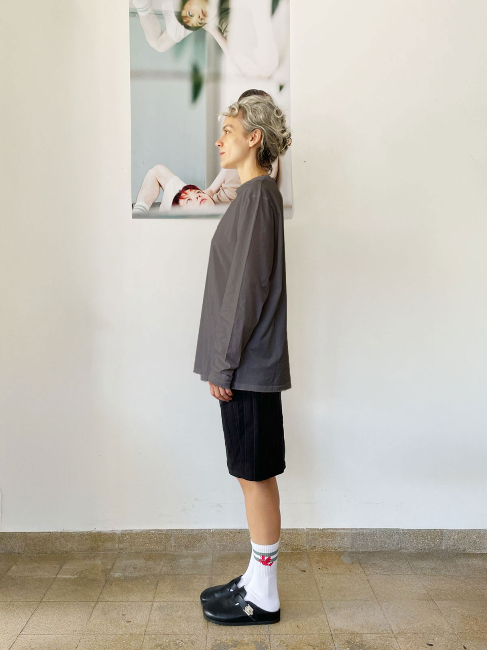 טי ציפור בצבע אפור