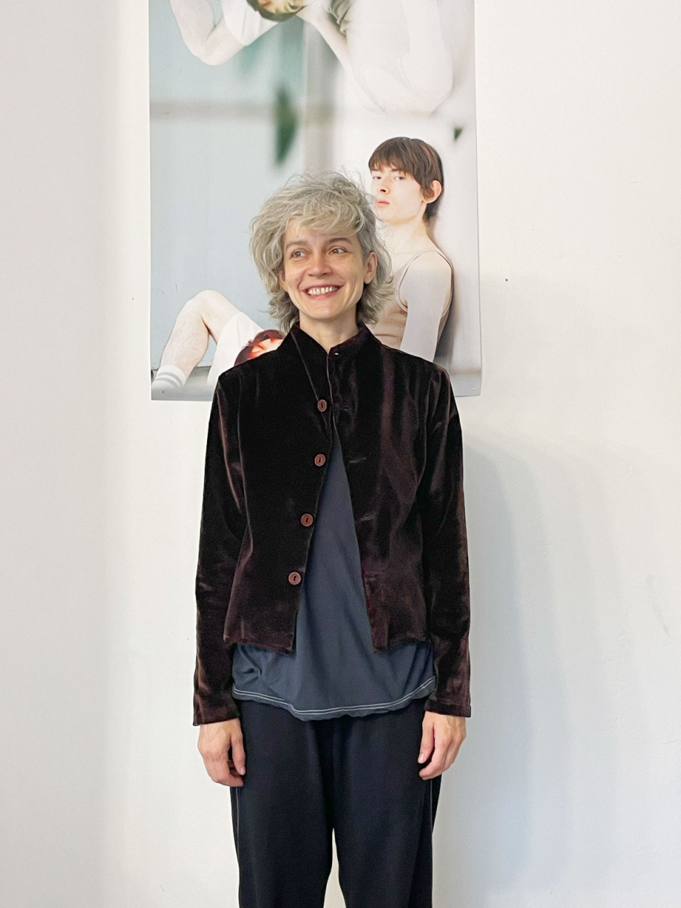 ג׳קט בולרו מקטיפה חומה