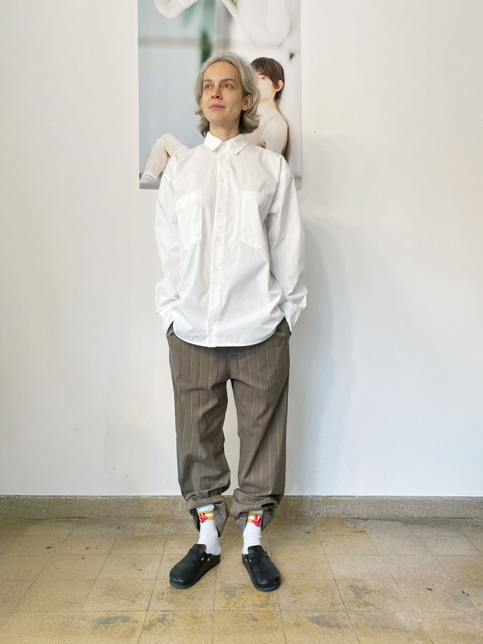 חולצה מכופתרת לבנה 