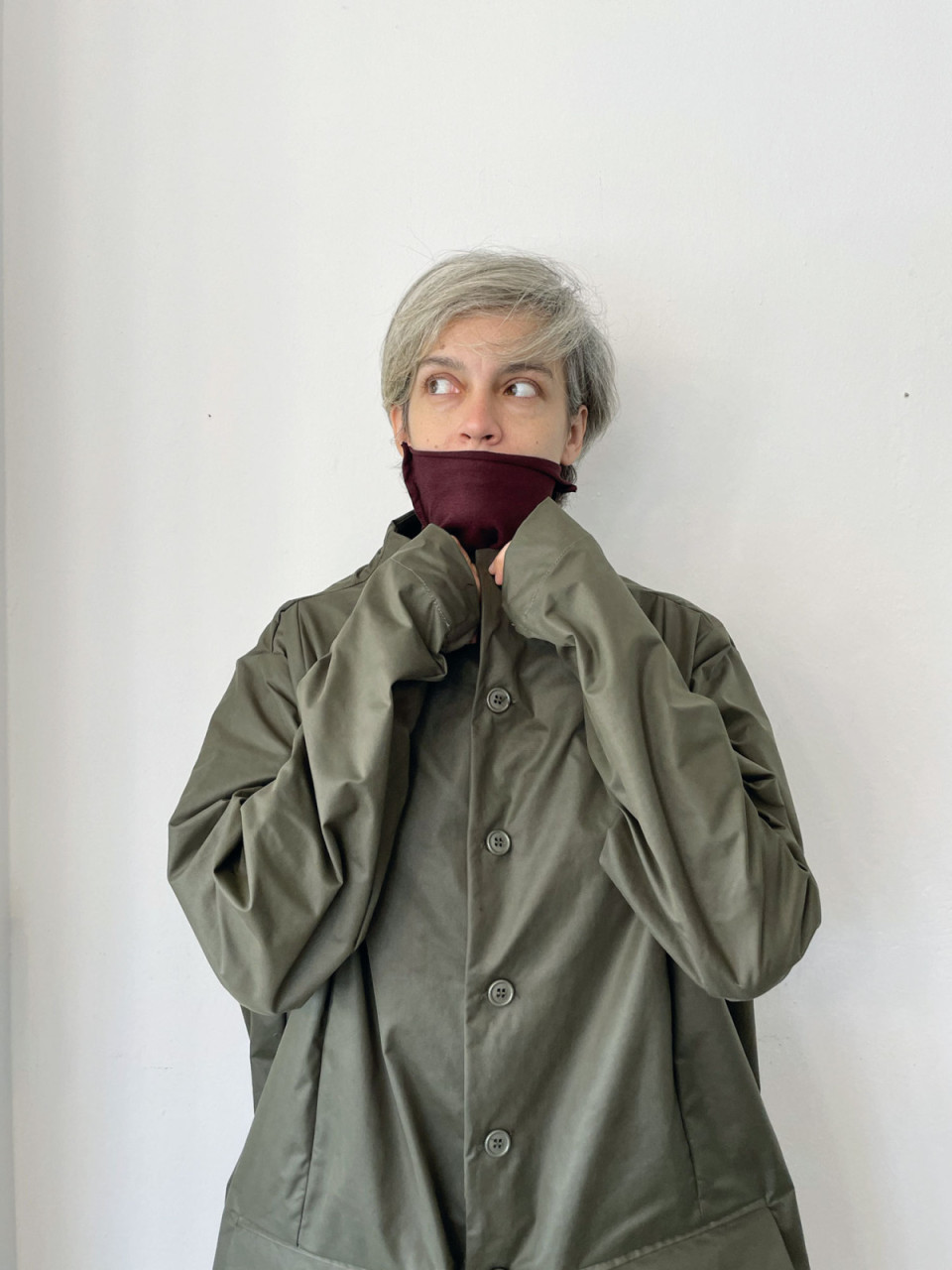 Dark Khaki Raining Coat