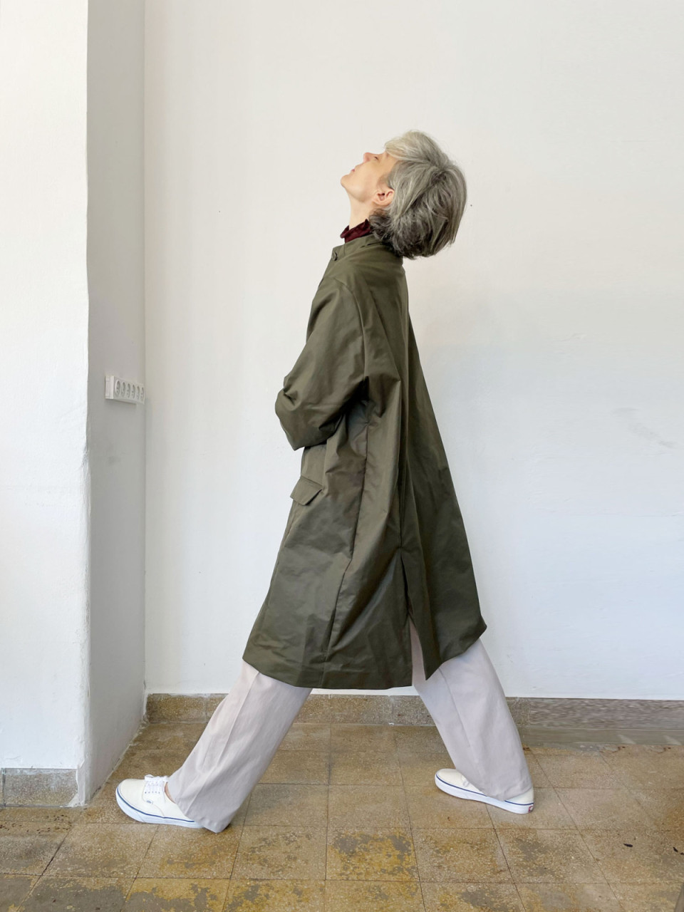 Dark Khaki Raining Coat