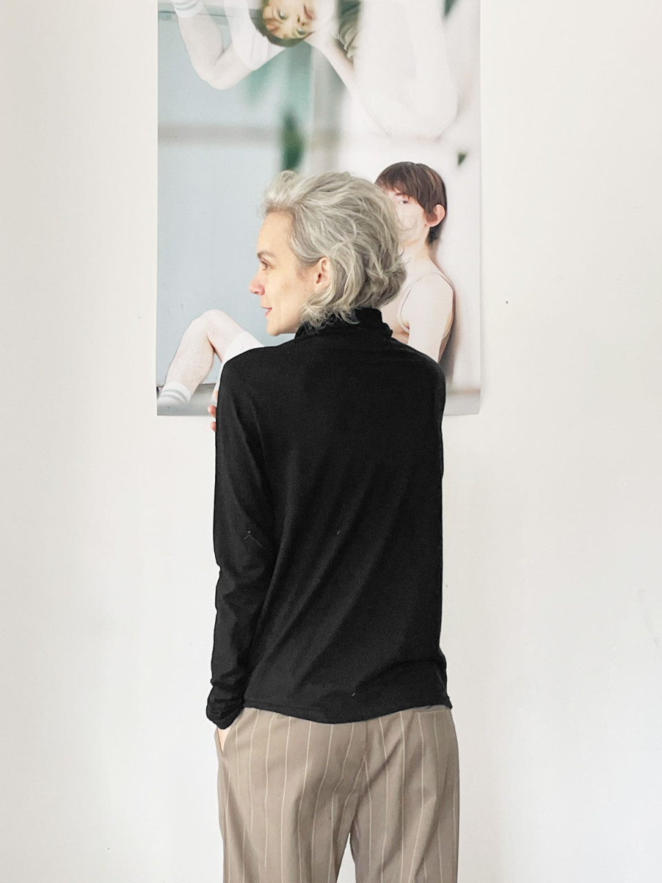 Black Turtleneck Top