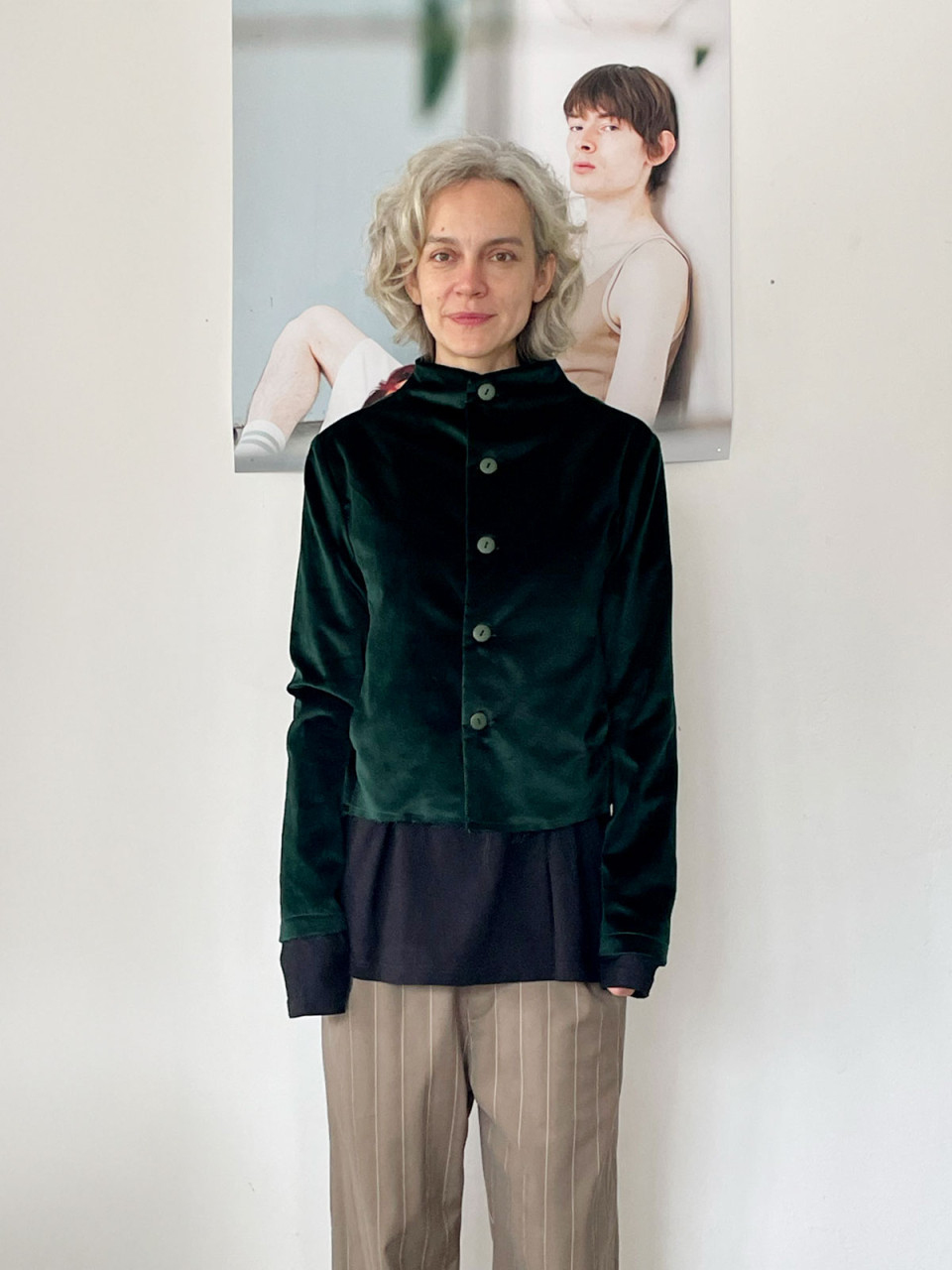 Green Bolero Velvet Jacket