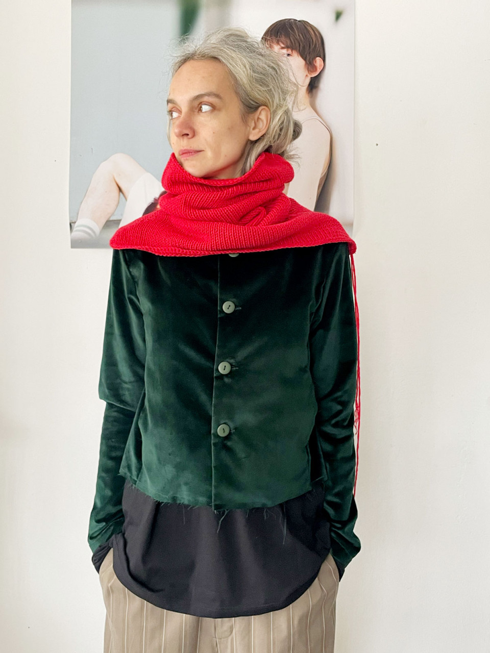 Green Bolero Velvet Jacket