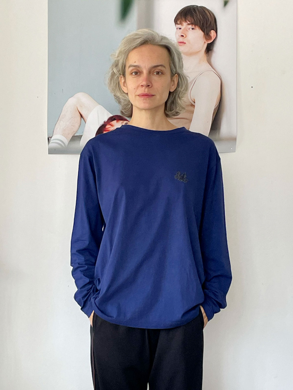 טי ציפור בצבע כחול