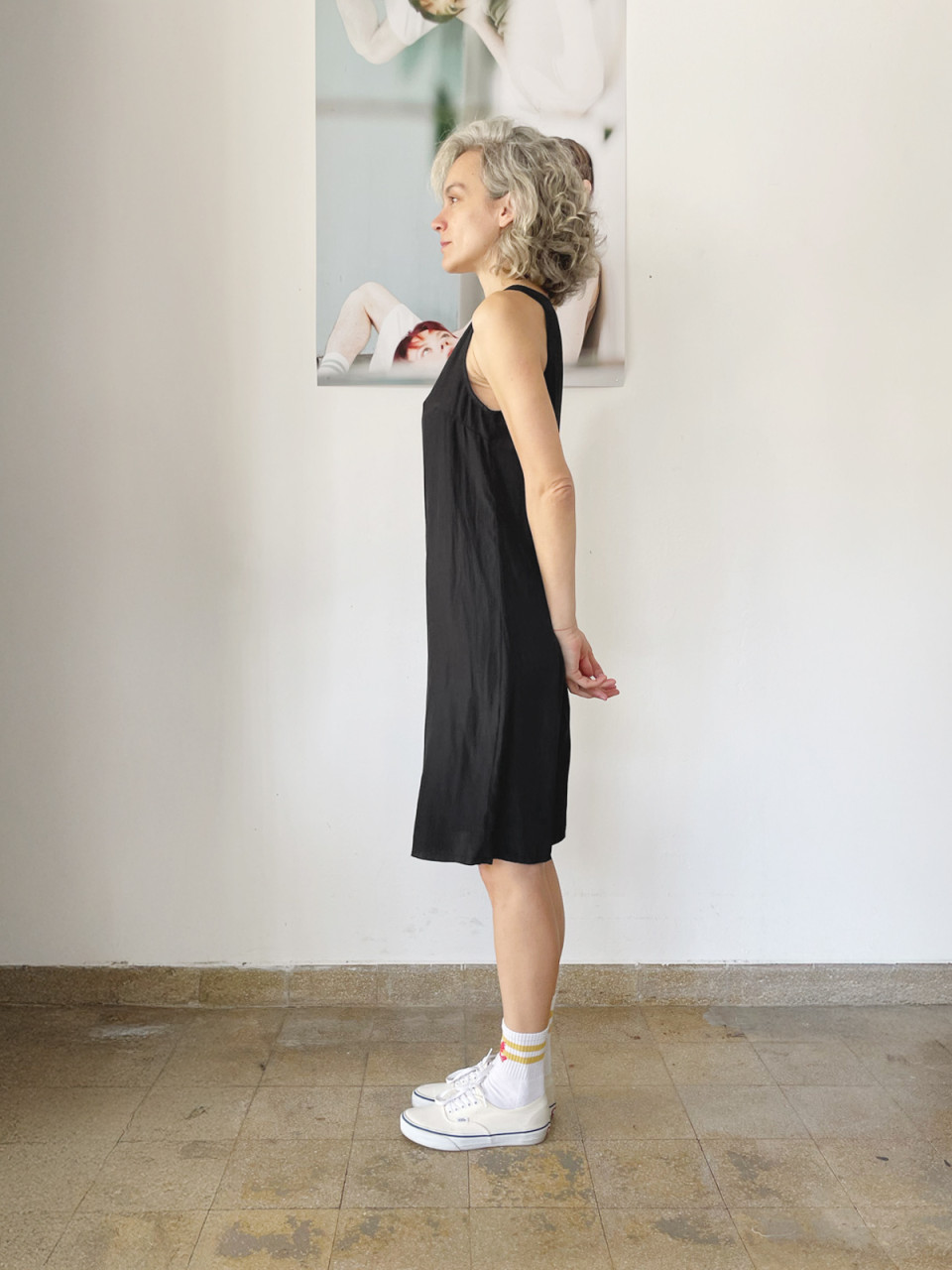 Black slip dress