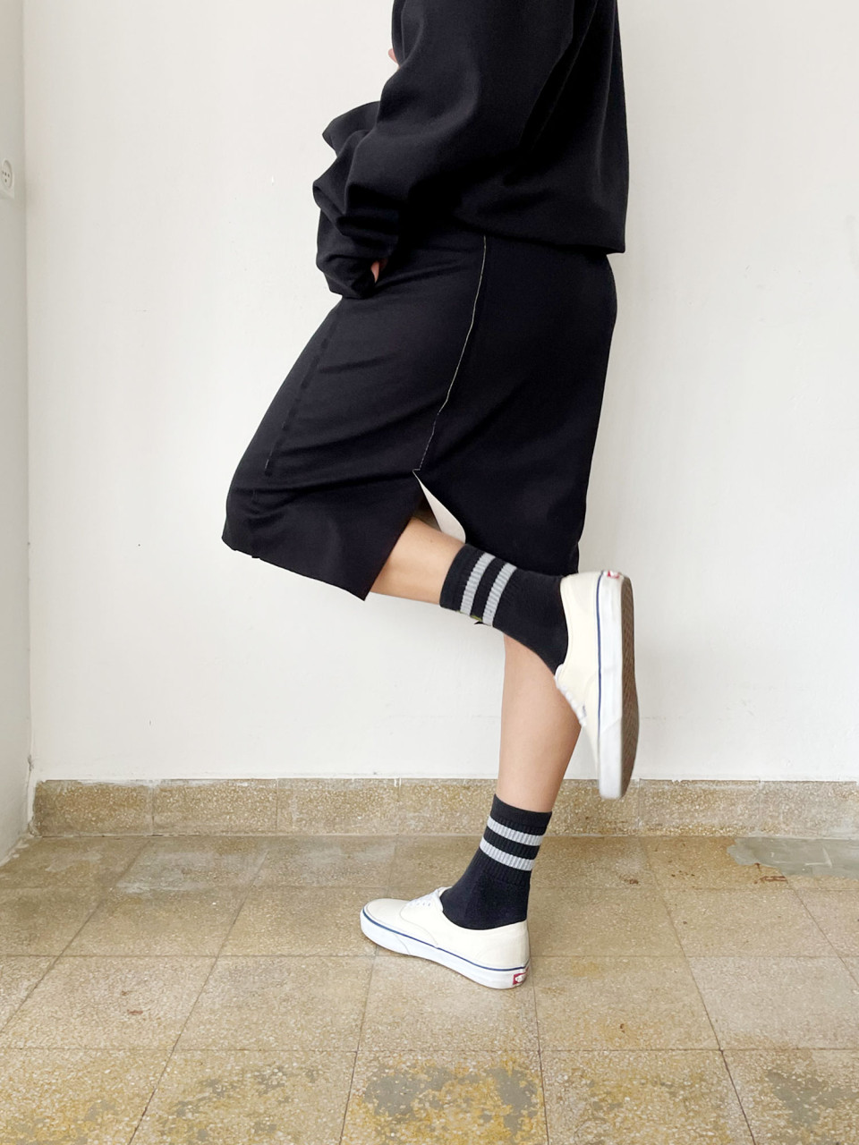 חצאית עיפרון דו צדדית