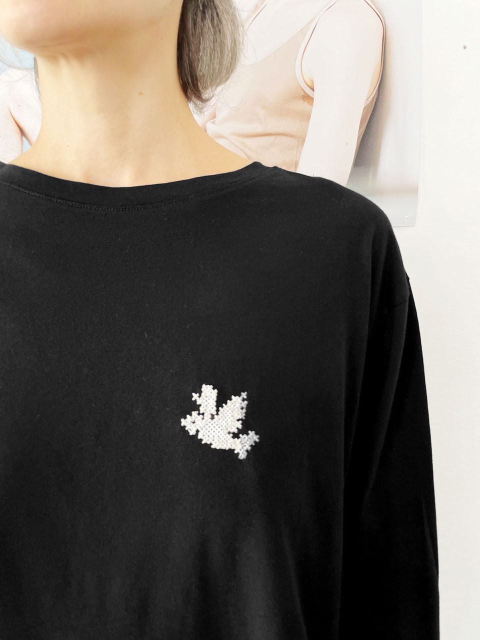 טי ציפור בצבע שחור