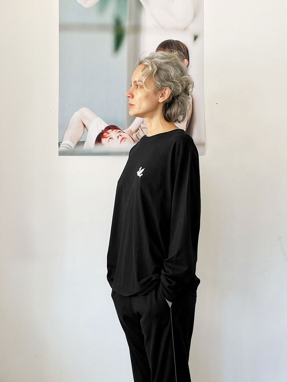 טי ציפור בצבע שחור