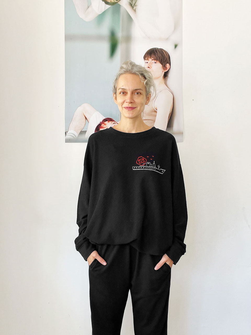 סווטשירט יחודי שחור 1993